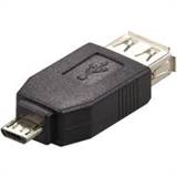 Adapter USB Typ A ho - Typ Micro B hane svart