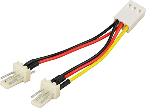 Adapter fläkt 3-pins fläktar, Y-kabel 2-1
